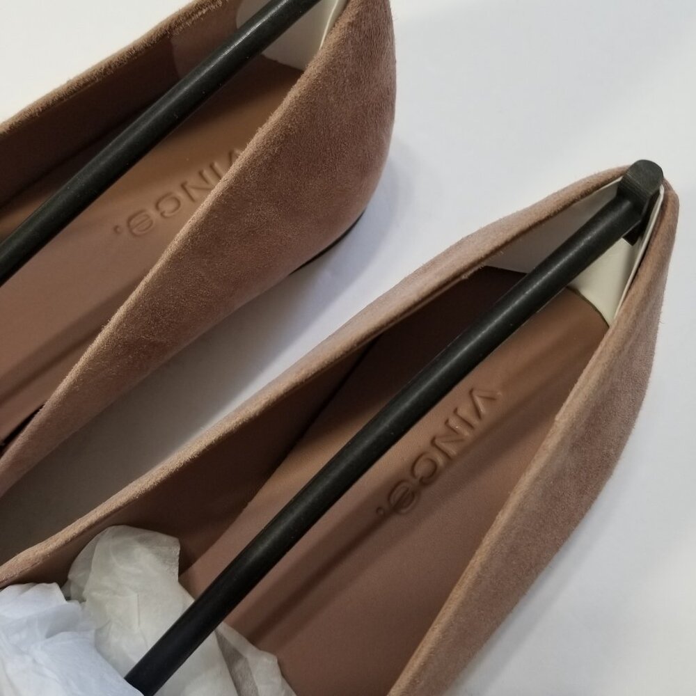 NIB‎ VINCE Women's Milo Suede Leather Flat Loafers in Hydrangea - Picture 12 of 15
